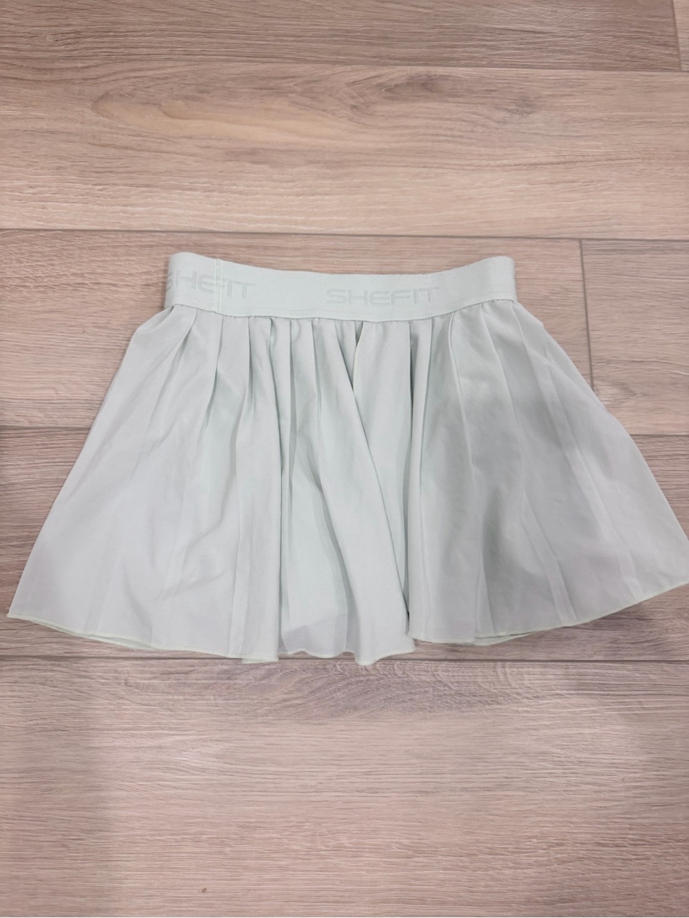 SHEFIT Mint Green Pleated Circle Skort